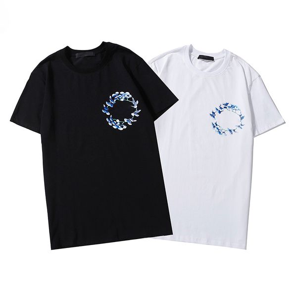 

2020 New Arrival Men's T-Shirts Fashion Mens Letter and Floral Print Shirts Summer Casual Men Breathable Top Tee 2 Colors Asian Size S-2XL