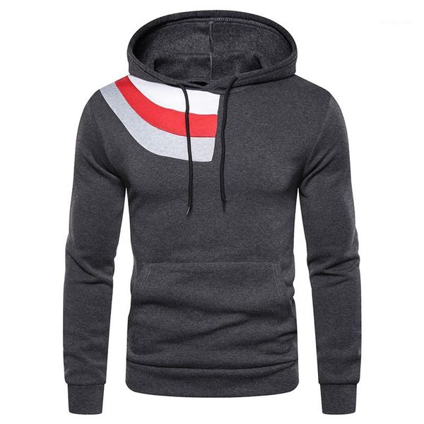 

hoodies casual o-neck long sleeve hoodies men clothes men designer hoodies fashion striped panelled natural color pullover, Black