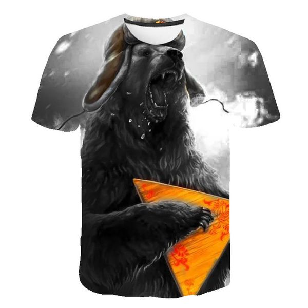 

3d animal 3d tiger king print designed stylish colorful summer o collar 3d print shirts comics anime oversized men clothing