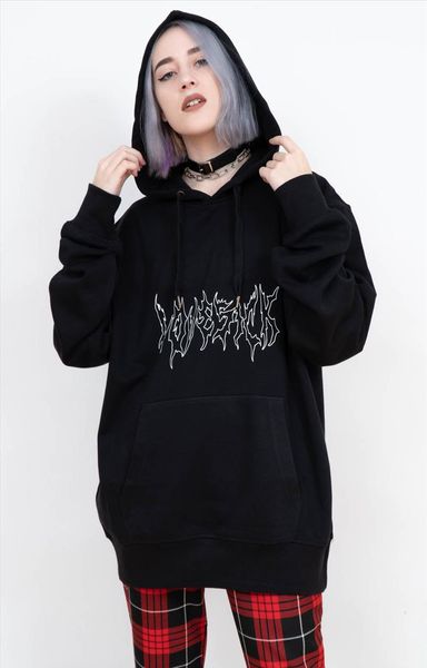 

lovesick hoodie aesthetic tumblr hoody sweathirt grunge long sleeve outfits street style jumper drop ship, Black