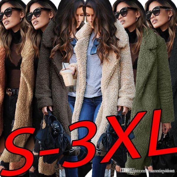 

coats long sleeved spring coat women long jackets winter autumn woolen turn down collar, Black;brown