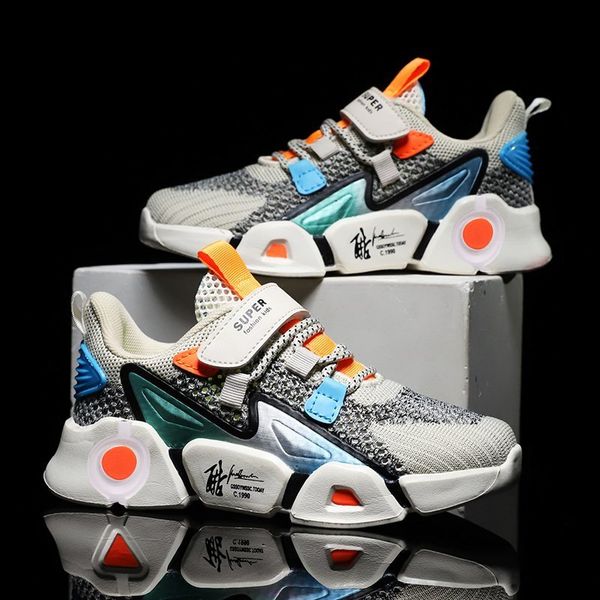 

athletic & outdoor 2021 children's tennis running shoes boys sneakers student child breathable comfortable boy casual sports kids, Black