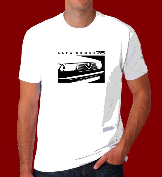 

2019 summer new cool tee shirt итальянского romeo 75 футболки alfa ретро классической легенда автомобиль подарки папа хлопок футболка