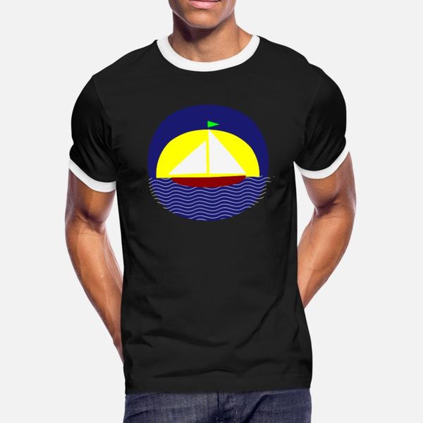 

ship boat canoe sailboat submarine yacht anchor319 t shirt men character 100% cotton euro size s-3xl male sunlight spring autumn shirt