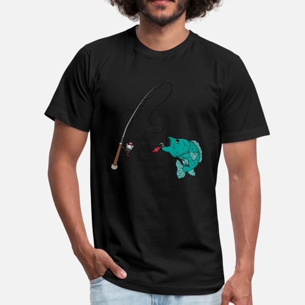 

fishing rod catch fish fisherman gift t shirt men printed 100% cotton size s-3xl unique interesting building spring autumn leisure shirt