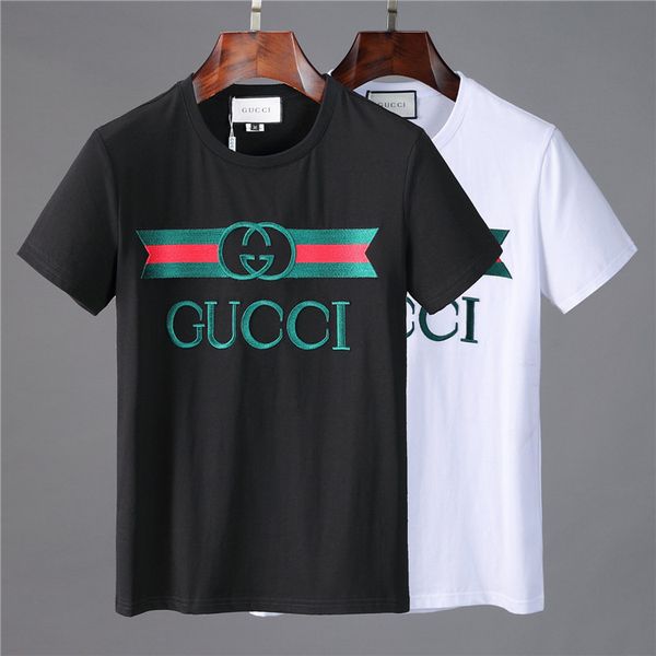 

2020 new t shirt paris fashion tshirts summer women pattern t-shirt male 100% cotton, White;black