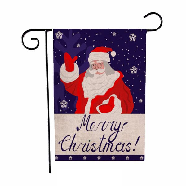 

hanging linen cloth outdoor double sided garden flag home christmas decoration