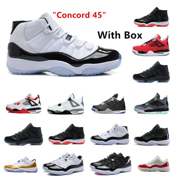 

concord bred black cat 4s 11s basketball shoes new popular space jam gym red travis varsity red 11 4 sports shoes men sneakers