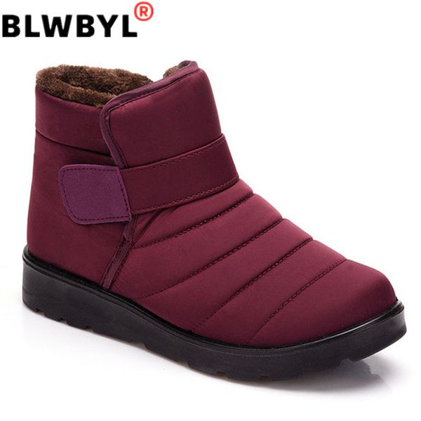 

waterproof winter boots for women warm fur plush winter boots snow lover women footwear botas hombre plus size 48, Black