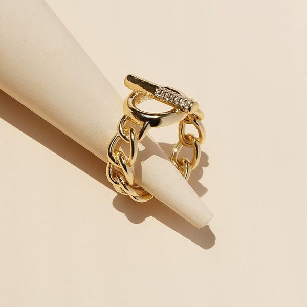 

2020 micro-studded zircon metal texture open ring trade accessories, Silver
