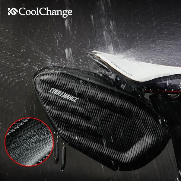 

coolchange bicycle saddle bag waterproof bike rear bags shockproof cycling rear seat tail bag reflective mtb bike accessories