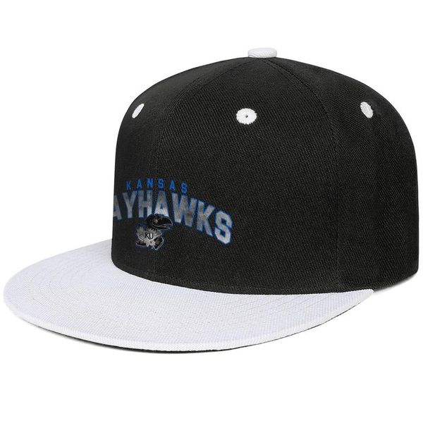 

kansas jayhawks basketball core smoke logo mens and women flat edge trucker adjustable cap custom blank stylish hats coconut tree usa, Blue;gray