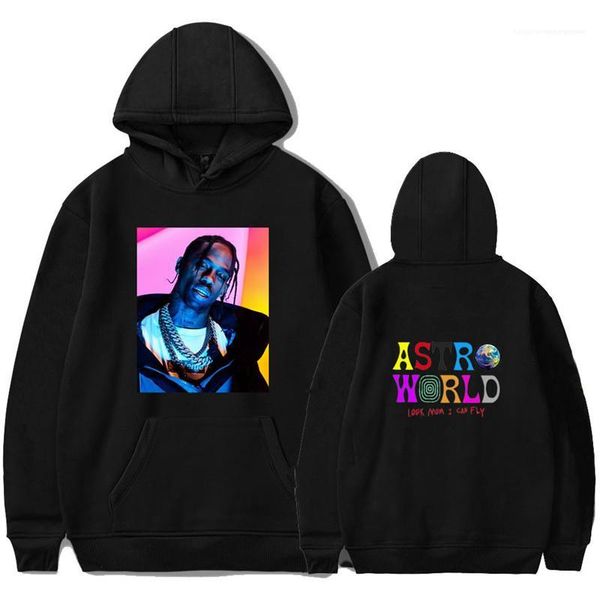 

mens designer hoodies fashion rapper letter printed big pocket mens casual males clothing astroworld brand, Black