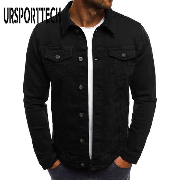 

2020 new arrival men denim jacket plus size fashion jeans jackets slim casual streetwear vintage men jean clothing, Black;brown