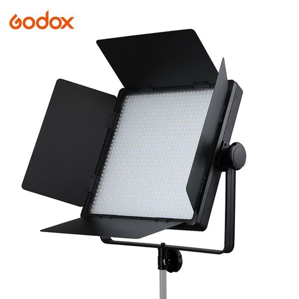 

godox led1000bi ii led video light dimmable 3300-5600k 70w cri96 tlci98 lcd remote control barn doors white diffusion filter