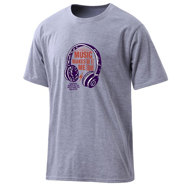 

mens музыка makes me high 100% хлопок футболки мода летняя одежда harajuku o-образным вырезом мужской casual tee рубашки ретро досуг homme