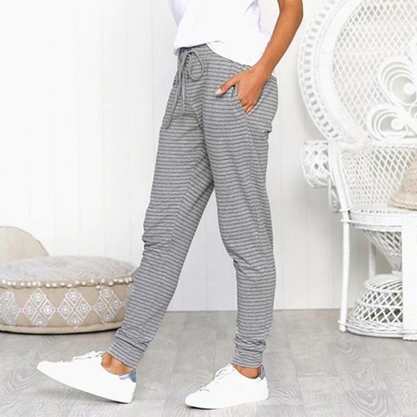 

yoga pants women high waisted soft skinny stretchy striped slim sports pants femme fitness femenina, White;red