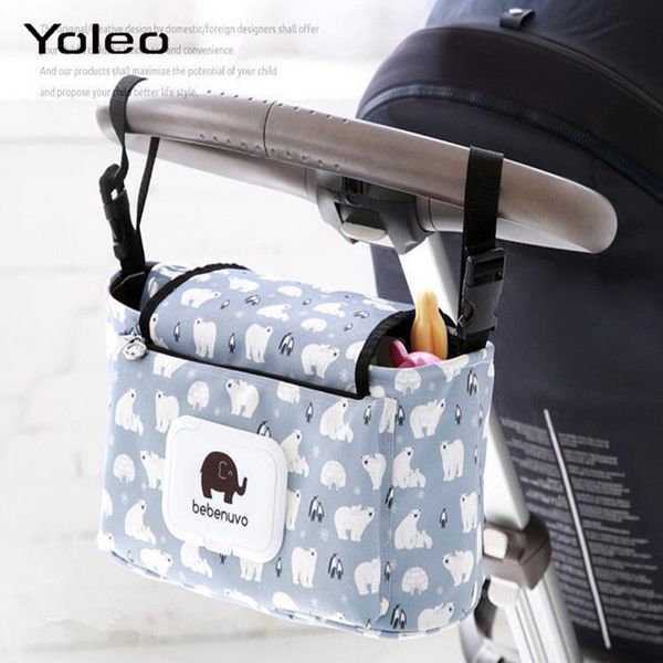 

print stroller baby trolley bag with detachable handbag multifunctional baby pram buggy cart hanging bag
