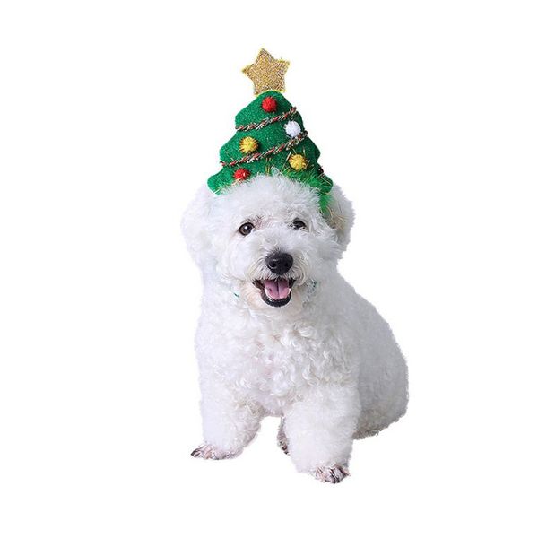 

pet headdress christmas tree hair hoop with adjustable strap cat dogs festival party decoration