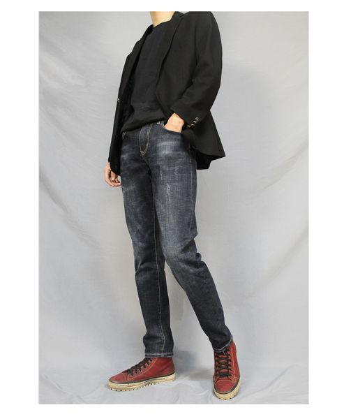

the new thick leisure nine minutes of pants straight loose, Blue