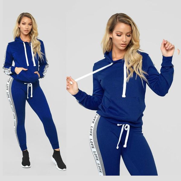 

running sets 2021 women leisure snad comfort tracksuits casual stripe zipper long sleeve pullover jogging sports suits #3, Black;blue