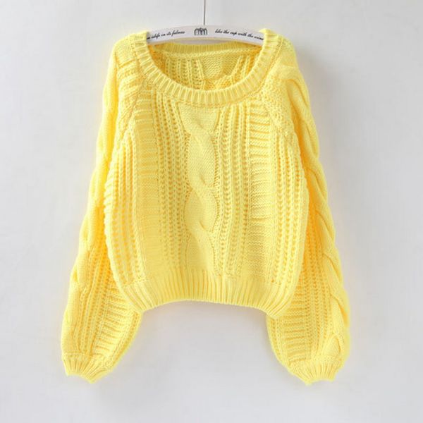 

women pull o neck sweaters 2020 sweater women sweater jumper candy color harajuku short twisted pull girl, White;black