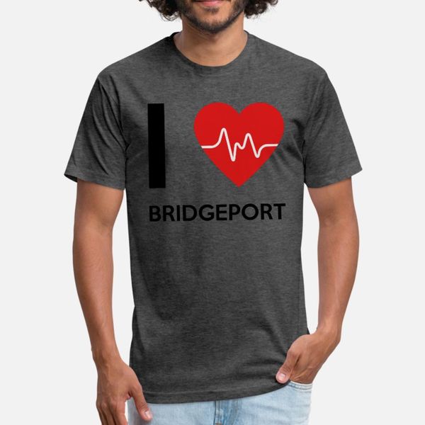 

i love bridgeport t shirt men knitted cotton euro size s-3xl natural cute basic summer style pictures shirt