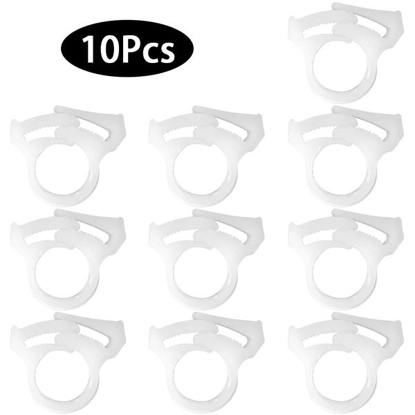 

10pcs fixed sweep hose attachment clamp elastic white for polaris pool cleaner