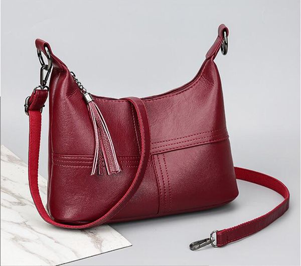 

2020 new fashion patchwork leather women bags handbags shoulder crossbody bags for womens tassel big hobos female bag