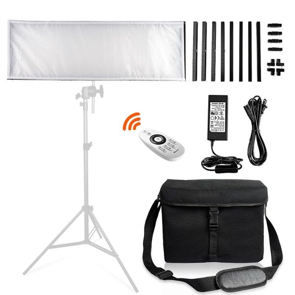 

flash heads fl-3090 led fabric light 30x90cm foldable pography lamp video panel 5600k 576 leds with remote control for youtube