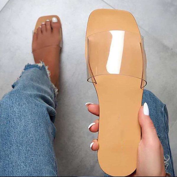 

women sandals flat slippers summer shoes for women flat sandals leather rubber shoes 2020 leather slides soulier femme plus size, Black