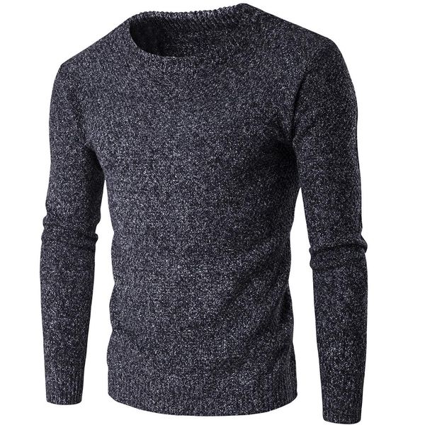 

men winter sweater solid color warm casual knitted pullover sweaters