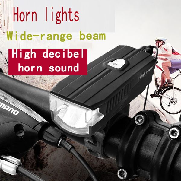 

bike lights usb rechargeable bicycle electric horn mountain bell equipped with glare headlight