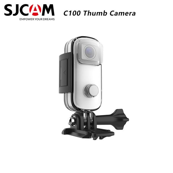 

100% original sjcam action camera c100 thumb camera 1080p 30fps h.265 12mp ntk96672 chipset 2.4ghz wifi 30m waterproof case