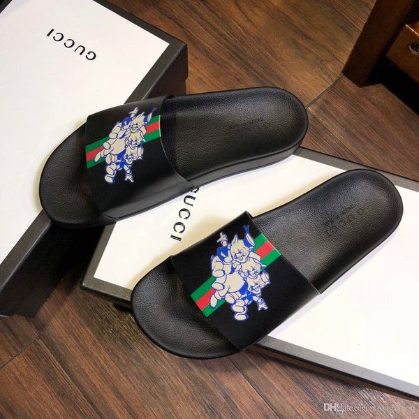 

2020 luxury designer summer men's fashion slippers, home comfortable casual slippers in multiple colorsaaw, Red;white