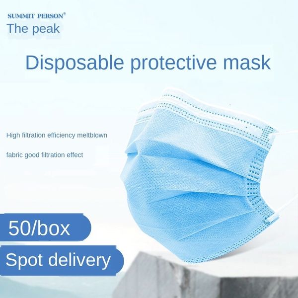 

одноразовый синий пыле- дышащего anti-дымка для взрослого face маска1