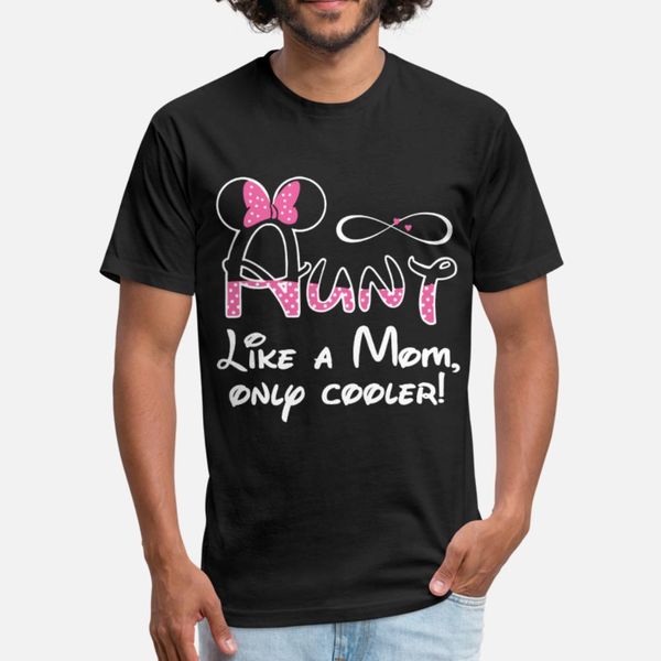 

aunt like mom only cooler t shirt men personalized 100% cotton round collar normal graphic comical spring trend shirt