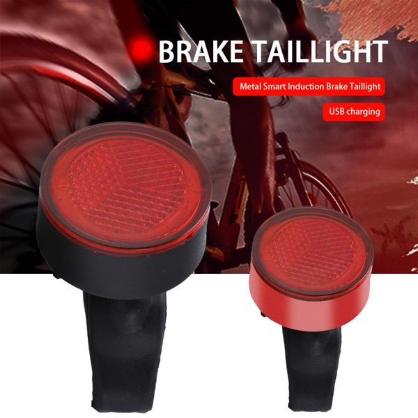 

neptune bicycle intelligent sensor brake lights cycling bike taillight ipx6 waterproof usb charge cycling safety warning light