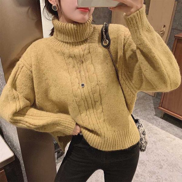 

mishow women thick sweater solid color autumn winter female warm turtleneck knitted long sleeve pullovers mx19d5554, White;black