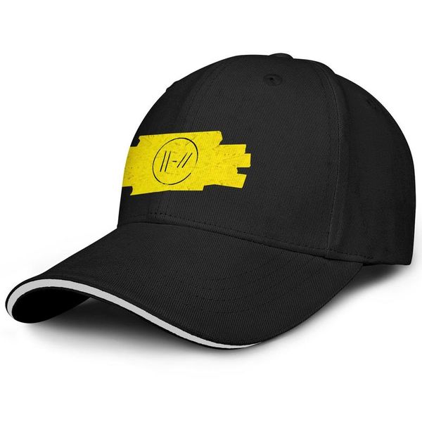 

yellow twenty one pilots trench muzic logo fashion baseball sandwich hat fit personalized truck driver cap quiet is violent music, Blue;gray