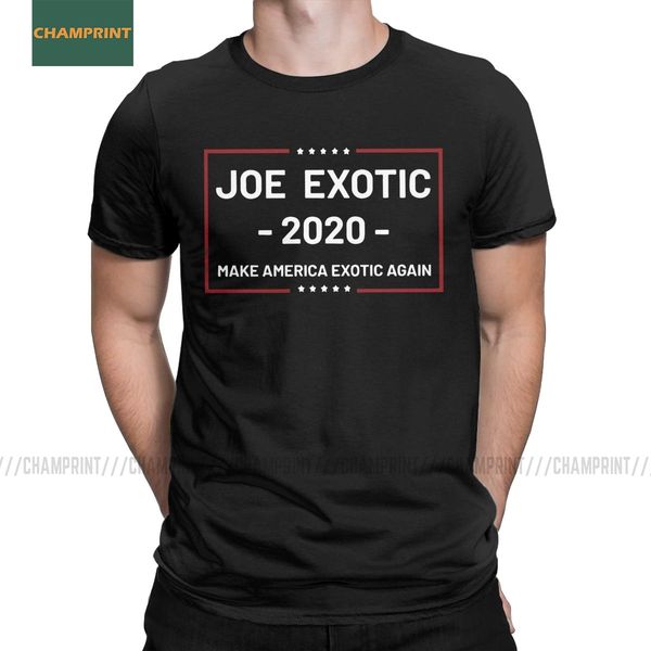 

joe exotic tiger king for president t-shirt men cotton t shirts america animal lovers big cats memes short sleeve tees plus size