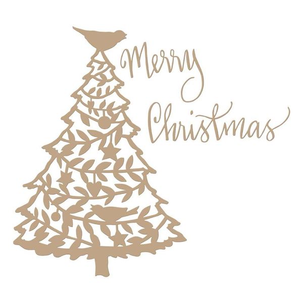 

christmas decorations plaque metal die cutting merry tree leaf embossing ornaments gold silver red foil plates