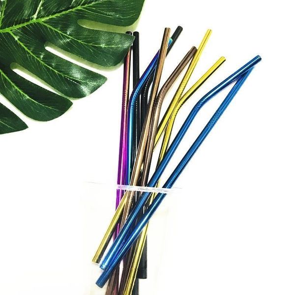 

rose bent straws 900ml color for steel straight stainless cup reusable rainbow gold black drinking for 304 gold loveshop01 jltkw