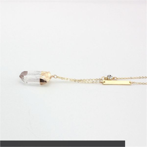 

2020 the new fashion natural stone pendant necklace, Silver