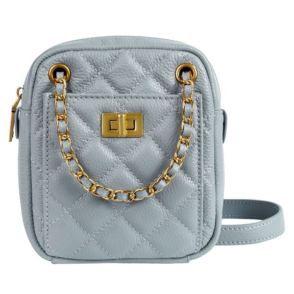 

2020 ins genuine leather crossbody bag mobile phone bag designer women chain messenger bags small flap mini shoulder