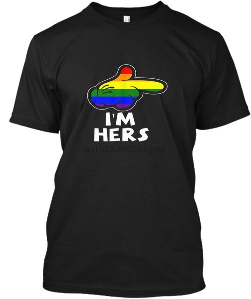 

men t shirt lesbian couple i'm hers she's mine lgbt matching t-shirt women t-shirt