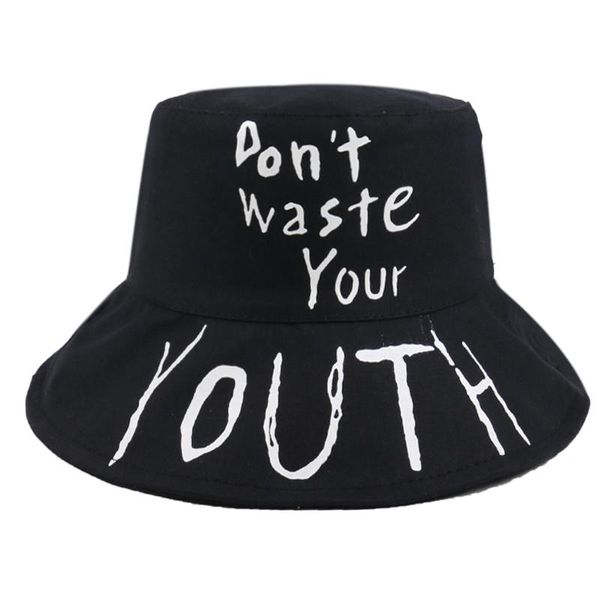 

2020 sun new waste foxmother orange youth caps bucket letter hats fashion summer women dont gorras your black clmkp outdoors2009, Black;white