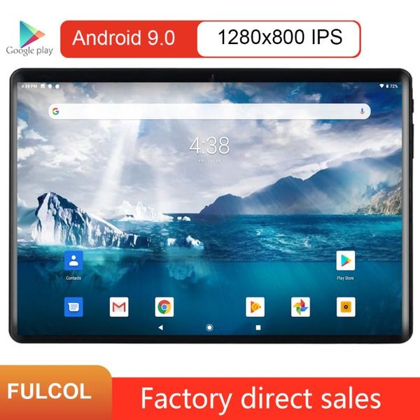 

10 inch tablet pc android 9.0 pie os 32gb rom dual sim 3g phone call 5.0mp wifi bluetooth tablets 1280*800 ips + 64gb tf cards