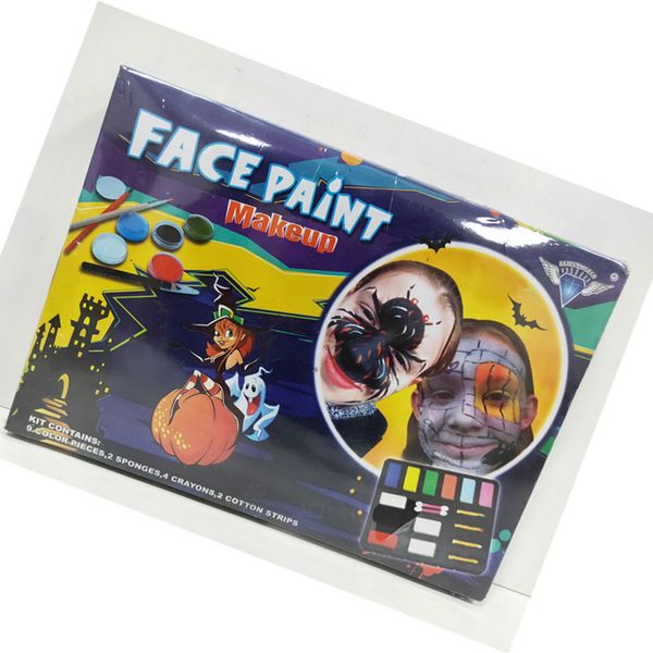 

luxury 9 color face paint makeup halloween with 4 crayons for girls age 5+ from china