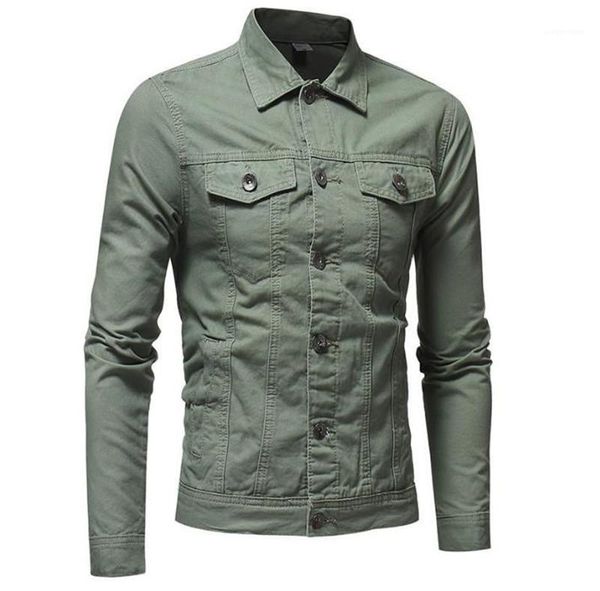 

denim jacket laperl neck long sleeve solid color homme coats fashion procket male clothing men autumn designer, Black;brown